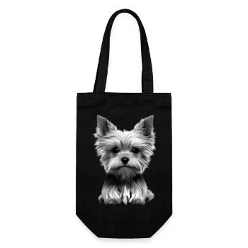 Yorkshire Terrier Puppy Dog Dog Owner - Gift Bag for Bottles - black - Front