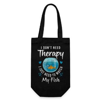 Fish Aquarist Swimming Breeding - Gift Bag for Bottles - black - Front