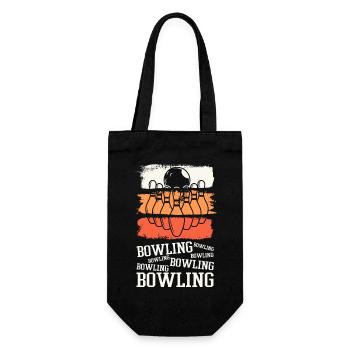 Bowling Bowling Bowling Ball Pins Bowling Players - Gift Bag for Bottles - black - Front