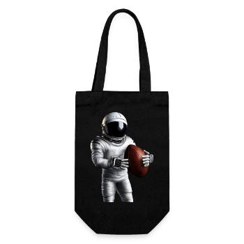 Touchdown im Weltall - Geschenkbeutel für Flaschen - Schwarz - Vorne