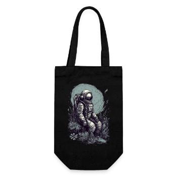 Astronaut with plants on alien worlds - Gift Bag for Bottles - black - Front