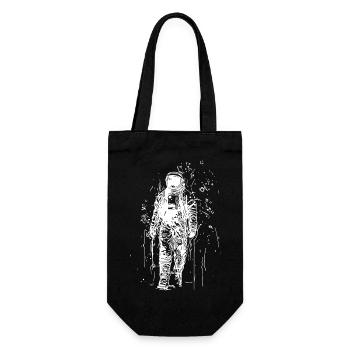 Moon Dust Walk Lonely Planet Astronaut - Gift Bag for Bottles - black - Front