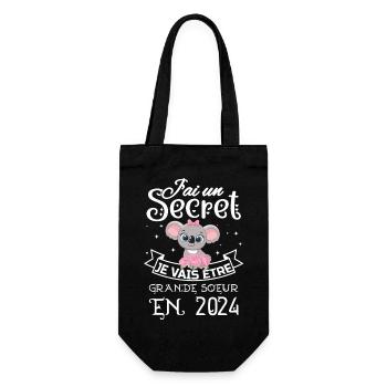 J'ai un secret, Je vais être Grande Soeur en 2024 - Sac à bouteille - noir - Devant