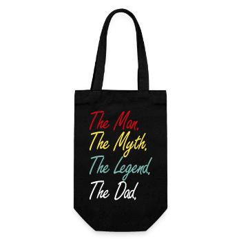 THE MAN THE MYTH THE LEGEND THE DAD - Gift Bag for Bottles - black - Front