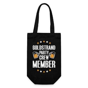 Goldstrand Party Crew - Geschenkbeutel für Flaschen - Schwarz - Vorne