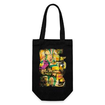 Graffiti style Splash hip hop colors painter color - Gift Bag for Bottles - black - Front