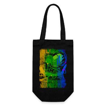 Graffiti style Splash hip hop colors painter color - Gift Bag for Bottles - black - Front