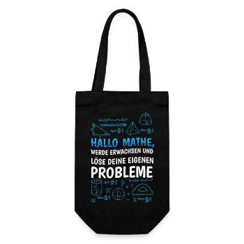 Mathe Mathematik Lehrer Student Wissenschaft - Geschenkbeutel für Flaschen - Schwarz - Vorne