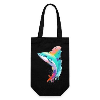 Delfin - Geschenkbeutel für Flaschen - Schwarz - Vorne