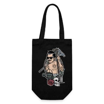 Gardener // Oldschool // Illustration - Gift Bag for Bottles - black - Front