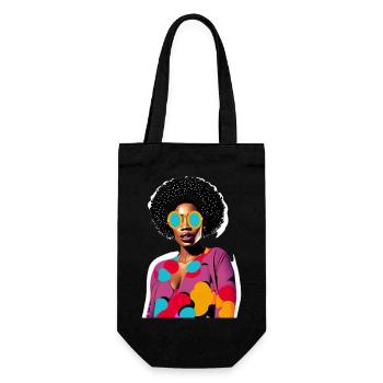 Black Woman - Geschenkbeutel für Flaschen - Schwarz - Vorne