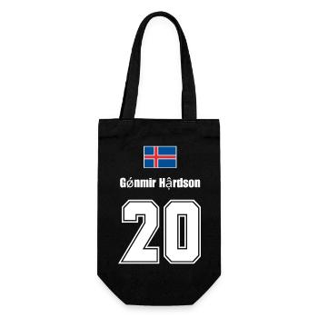 Island Trikot Nr.20 - Geschenkbeutel für Flaschen - Schwarz - Vorne