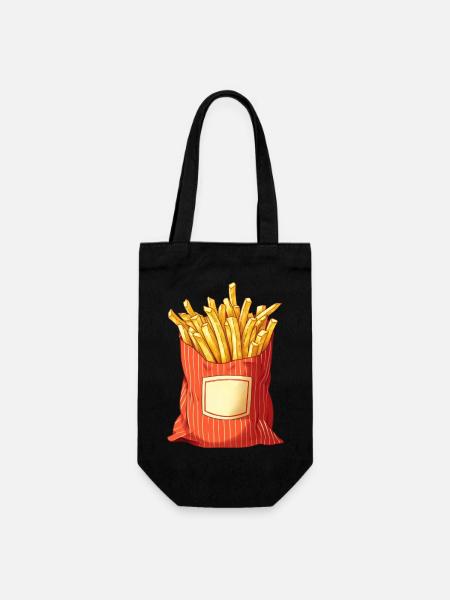 French fries bag - Gift Bag for Bottles - black