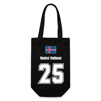 Island Trikot Nr.25 - Geschenkbeutel für Flaschen - Schwarz - Vorne