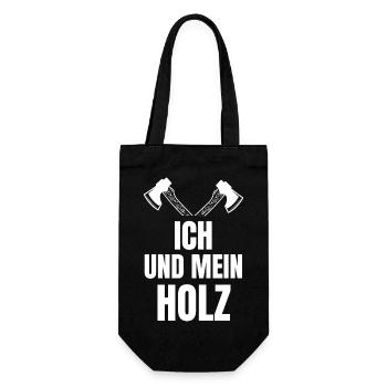 Handwerker Handyman Handwerk Werkzeug Baustelle - Geschenkbeutel für Flaschen - Schwarz - Vorne