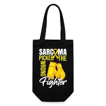 Sarcoma Picked The Wrong Fighter - Gift Bag for Bottles - black - Front
