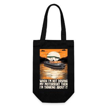 When I'm Not Driving My Motorboat Then I'm - Gift Bag for Bottles - black - Front