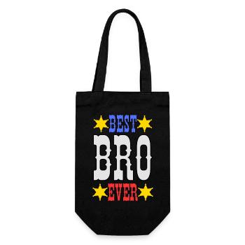 Best brother ever - Gift Bag for Bottles - black - Front