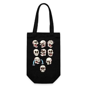 Crânes - Sac à bouteille - noir - Devant