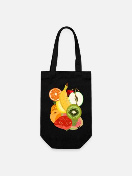 Fruit salad - Gift Bag for Bottles - black