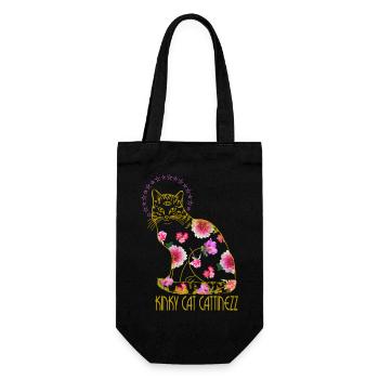 Vintage Cat - Geschenkbeutel für Flaschen - Schwarz - Vorne