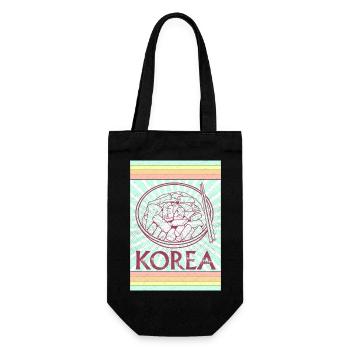 Korean Bibimbap Cuisine Dish Ramen Rice - Gift Bag for Bottles - black - Front