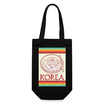 Korean Bibimbap Cuisine Dish Ramen Rice - Gift Bag for Bottles - black - Front