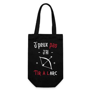 j'peux pas j'ai tire à l'arc - Sac à bouteille - noir - Devant
