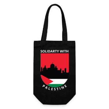 Free Palestine - Gift Bag for Bottles - black - Front