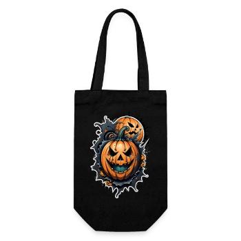 halloween - monstreet citrouille - Sac à bouteille - noir - Devant