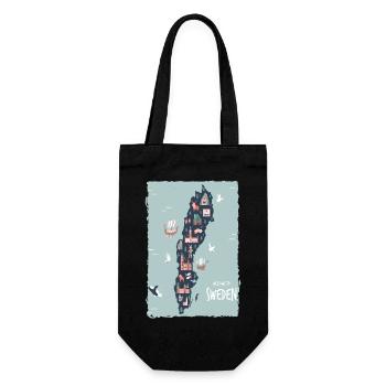 Sweden Sweden norden scandinavia viking lagom swe - Gift Bag for Bottles - black - Front