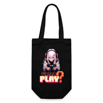 Gamer Girl will spielen 2 – Anime Shirt - Geschenkbeutel für Flaschen - Schwarz - Vorne