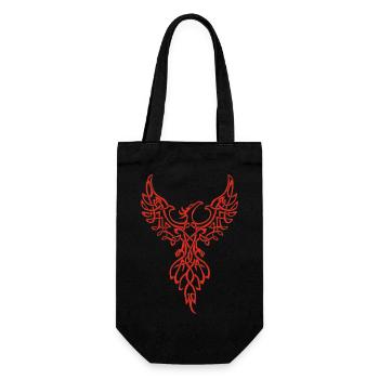 Rotes Phönix-Symbol - Geschenkbeutel für Flaschen - Schwarz - Vorne