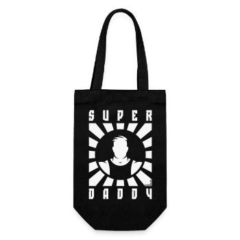 Super Daddy (Dad / Papa / Rays / White) - Gift Bag for Bottles - black - Front