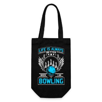 Bowling Ball Bowling Team - Gift Bag for Bottles - black - Front