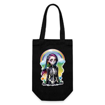 Halloween - Rock & Regenbogen - Geschenkbeutel für Flaschen - Schwarz - Vorne