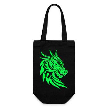 Fantaisie Tête De Dragon Anime Tatouage Reptile Mythique - Sac à bouteille - noir - Devant