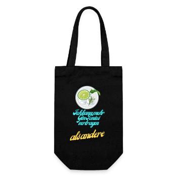 Sprüche Shirt Ich kann mehr Gin Tonics vertragen - Geschenkbeutel für Flaschen - Schwarz - Vorne