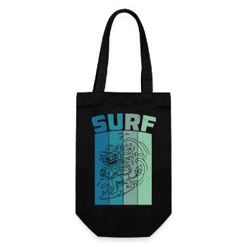 Bali Indonesia Summer Vacation Travel Surfing - Gift Bag for Bottles - black - Front