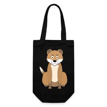 Chien de dessin animé - Sac à bouteille - noir - Devant