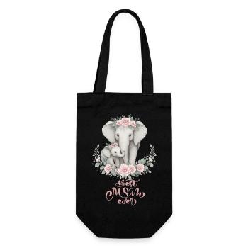 Meilleure maman de tous les temps éléphant Couronne florale maternité - Sac à bouteille - noir - Devant