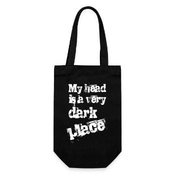 My head is a very dark place - Geschenkbeutel für Flaschen - Schwarz - Vorne