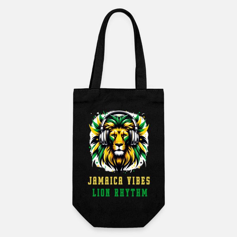 Jamaika Löwen Reggae Design - Geschenkbeutel für Flaschen - Schwarz