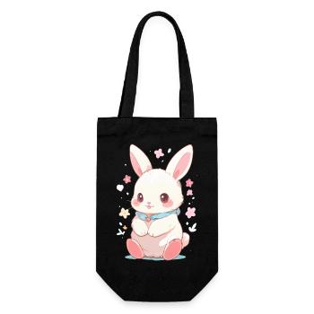 Hase Ostern Süß - Geschenkbeutel für Flaschen - Schwarz - Vorne