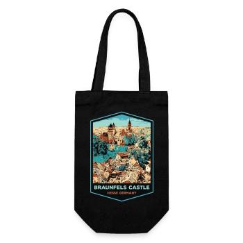 Illustration Braunfels Castle, Germany - Gift Bag for Bottles - black - Front