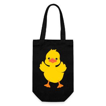 Mignon bébé canard personnage1 - Sac à bouteille - noir - Devant