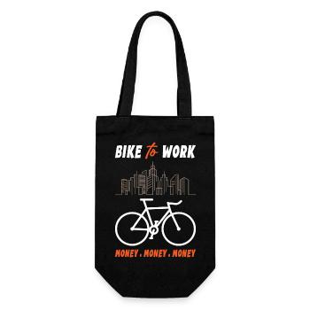 Bike to Work Money Money Money - Geschenkbeutel für Flaschen - Schwarz - Vorne