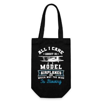 Model Airplane Airplane Pilot Model - Gift Bag for Bottles - black - Front