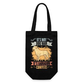 It's Not Dog Hair It's Labrador Confetti Retro Dog - Gift Bag for Bottles - black - Front