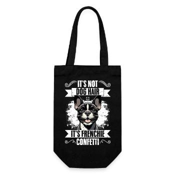 It's Not Dog Hair It's Frenchie Confetti Funny Dog - Geschenkbeutel für Flaschen - Schwarz - Vorne